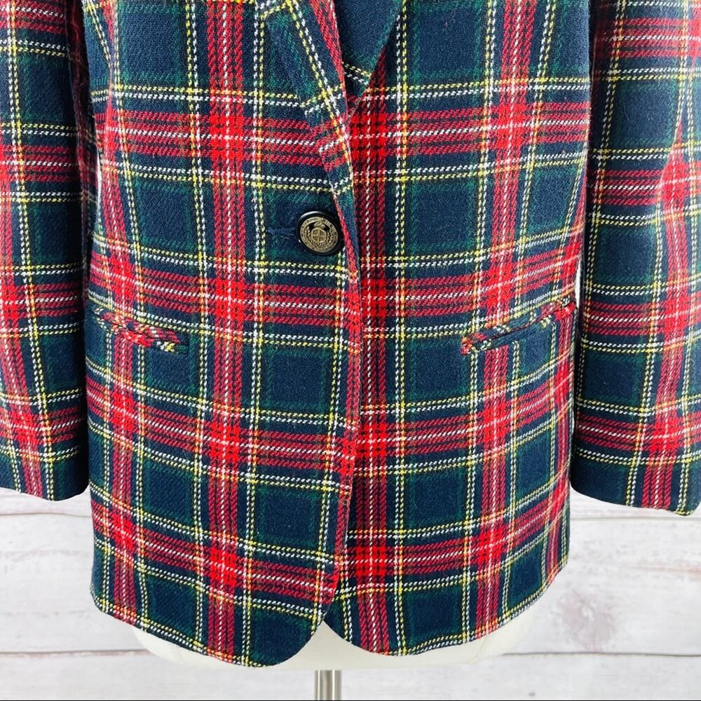 Sag Harbor Petite plaid jacket velvet collar 4P - Picture 6 of 13